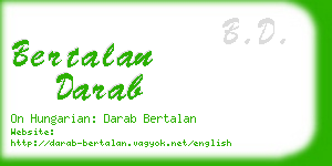 bertalan darab business card